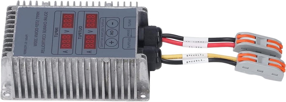 Zonnelaadregelaar - MPPT Regulator - Energie Oogsten - Realtime Tracking - 10-30V Instelbaar - Zwart