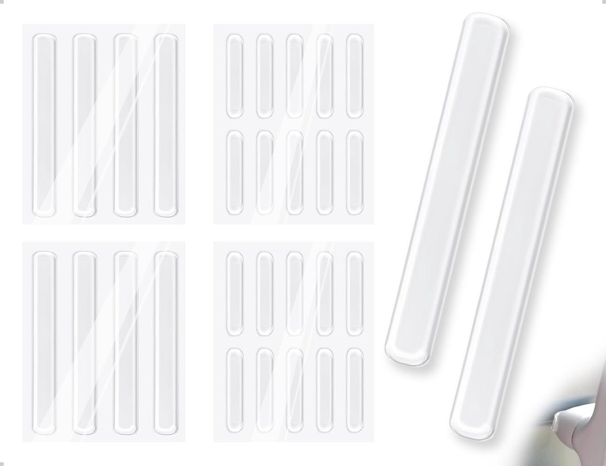 Dailygoods- Meubelstoppers Set van 4 - Transparante Siliconen Beschermpads - Zelfklevend - Duurzaam - Zachte Textuur - Bescherming voor Deuren/Ramen/Laden/Kasten - Meubelbeschermers