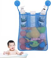 Badspeelgoed Tas | Ideaal voor elke badkamer | Speelgoed zak netje | Makkelijk te bevestigen | Bad Speelgoed net organizer | Blauw