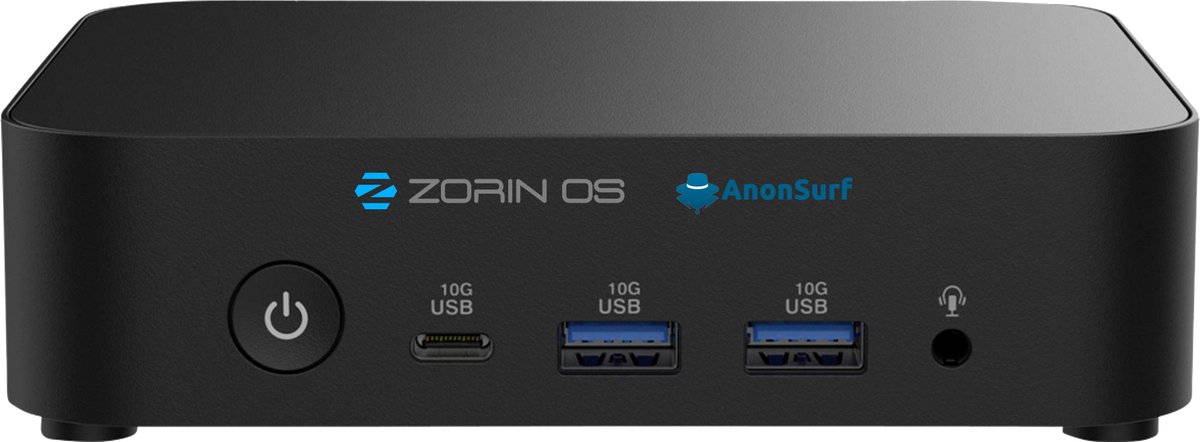 Micro computer voorgeïnstalleerd met Zorin OS Linux Anonymity versie (anti-chatcontrol-sleepnetwet)