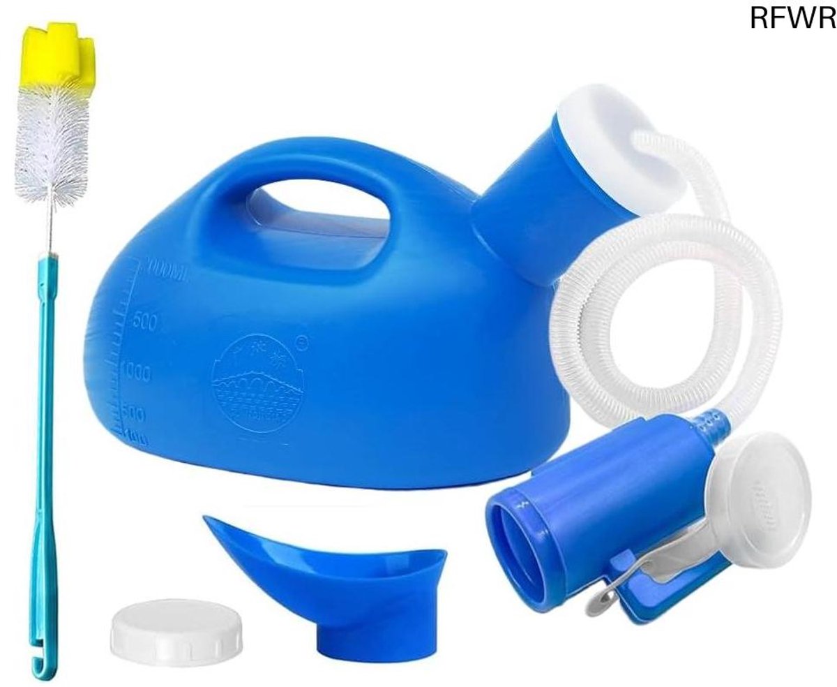 Unisex Urinoir - Pipifles Urinefles - Ondersteuning Mobiliteit - Lekvrij Ontwerp - 2000 ml Capaciteit - Blauw