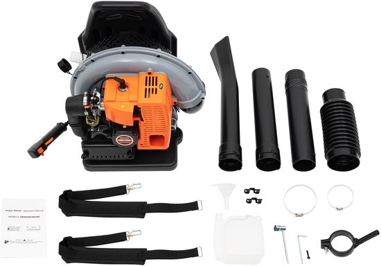 ELVENTO bladblazer benzine rug gedragen - leaf blower - tuin blazer - Rugbladblazer - 63 cc 2-taktmotor 1,8 liter - 6800 tpm — afbeelding 5