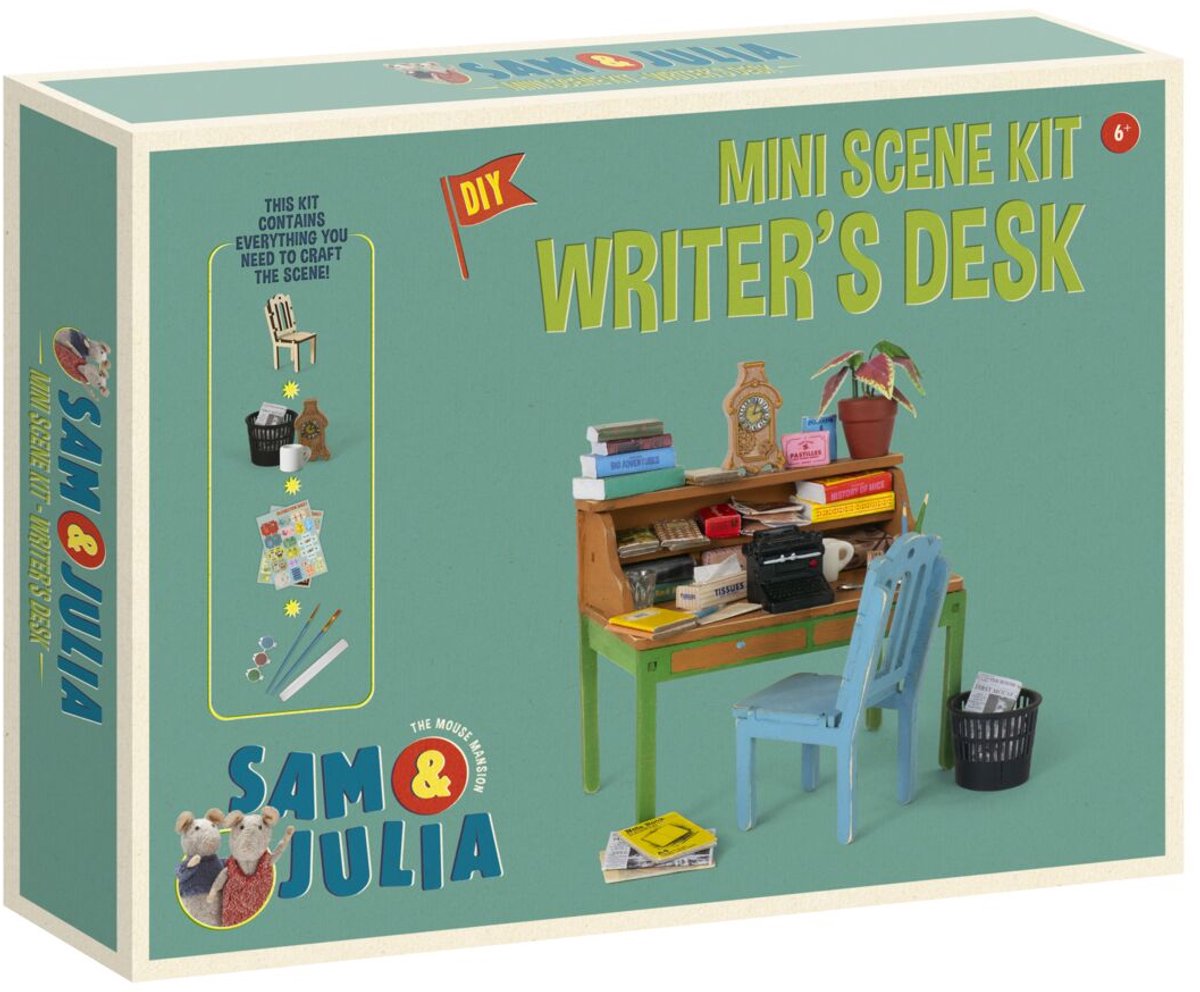 Sam & Julia Het Muizenhuis Miniatuur-schrijversscÃ¨ne knutselpakket - Speelgoed kinderen - Schaal 1:12 - Knutselen - Voor meisjes en jongens - Bambolino Toys