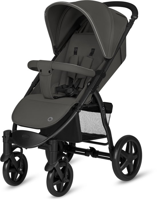 Lionelo Buggy Annet Plus – Lichtgewicht & Inklapbaar – Grote Massieve Wielen met Vering – Inclusief Voetenzak, Klamboe & Bekerhouder – Verstelbare Rugleuning & Voetsteun – Wandelwagen vanaf de geboorte tot 22 kg – Kinderwagen