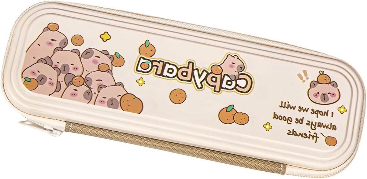 Waterbestendige Etui - Pennenzak Organizer - School en Kantoor - Grote Capaciteit - 22.5 x 8 cm - Lichtbruin