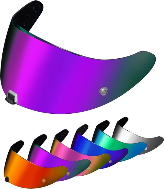 PSLER Helmet Visor for EXO 520 1400 R1 Tinted Visor for Scorpion EXO 391 520 1400 R1 Motorcycle UV Protection Face Shield Replacement Accessories (Deep Purple)