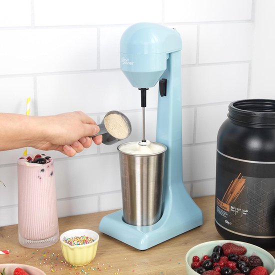 Milkshake Maker - Drankjes Mixer - Drankjes Maken - Roestvrij Staal - 500 ml Beker - Pastel Blauw — afbeelding 3