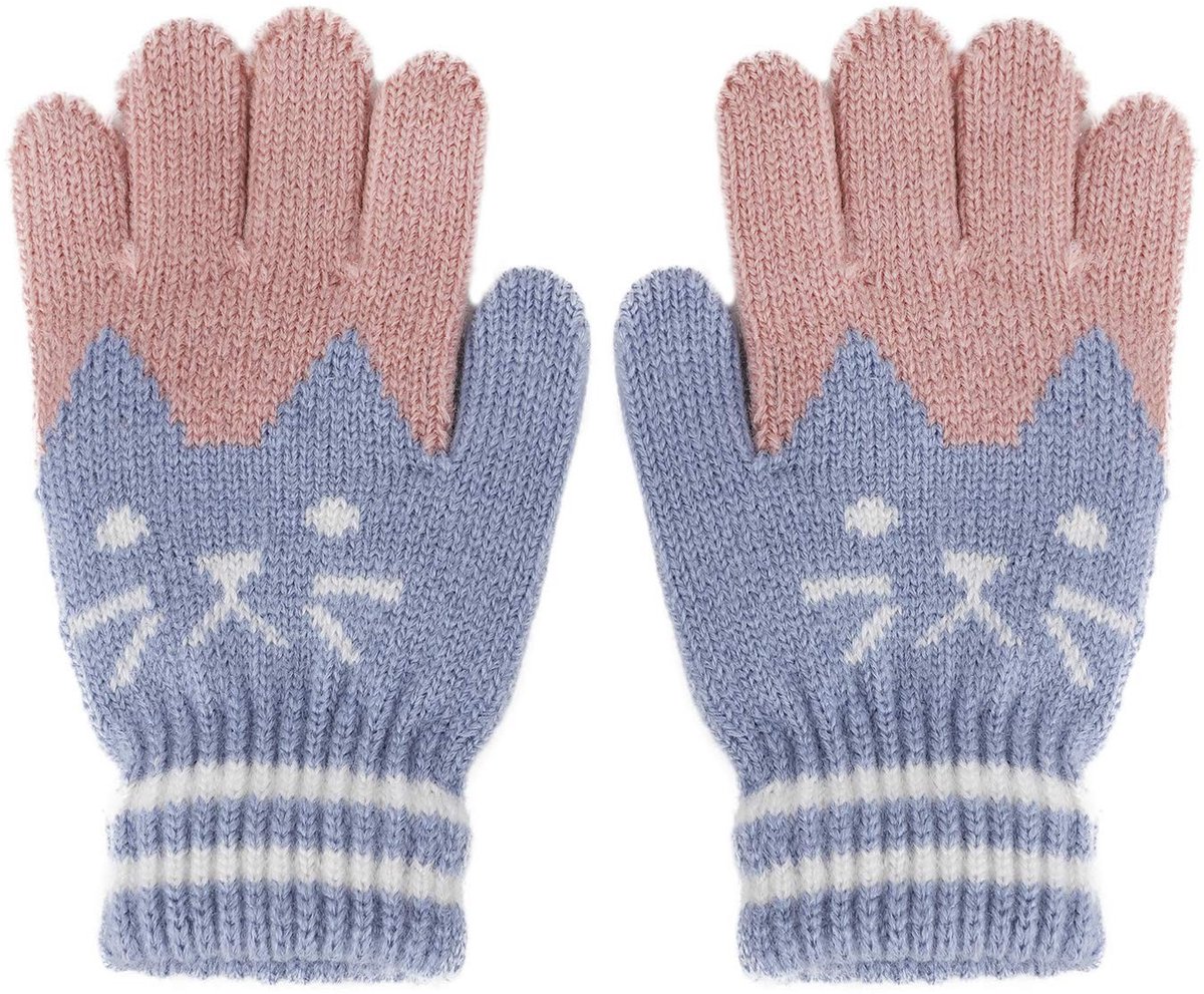 Dailygoods- Vingerhandschoenen voor Kinderen - Warm - Antislip - Gebreid - Uniseks - 3-8 Jaar - Zacht en Elastisch - Winterhandschoenen