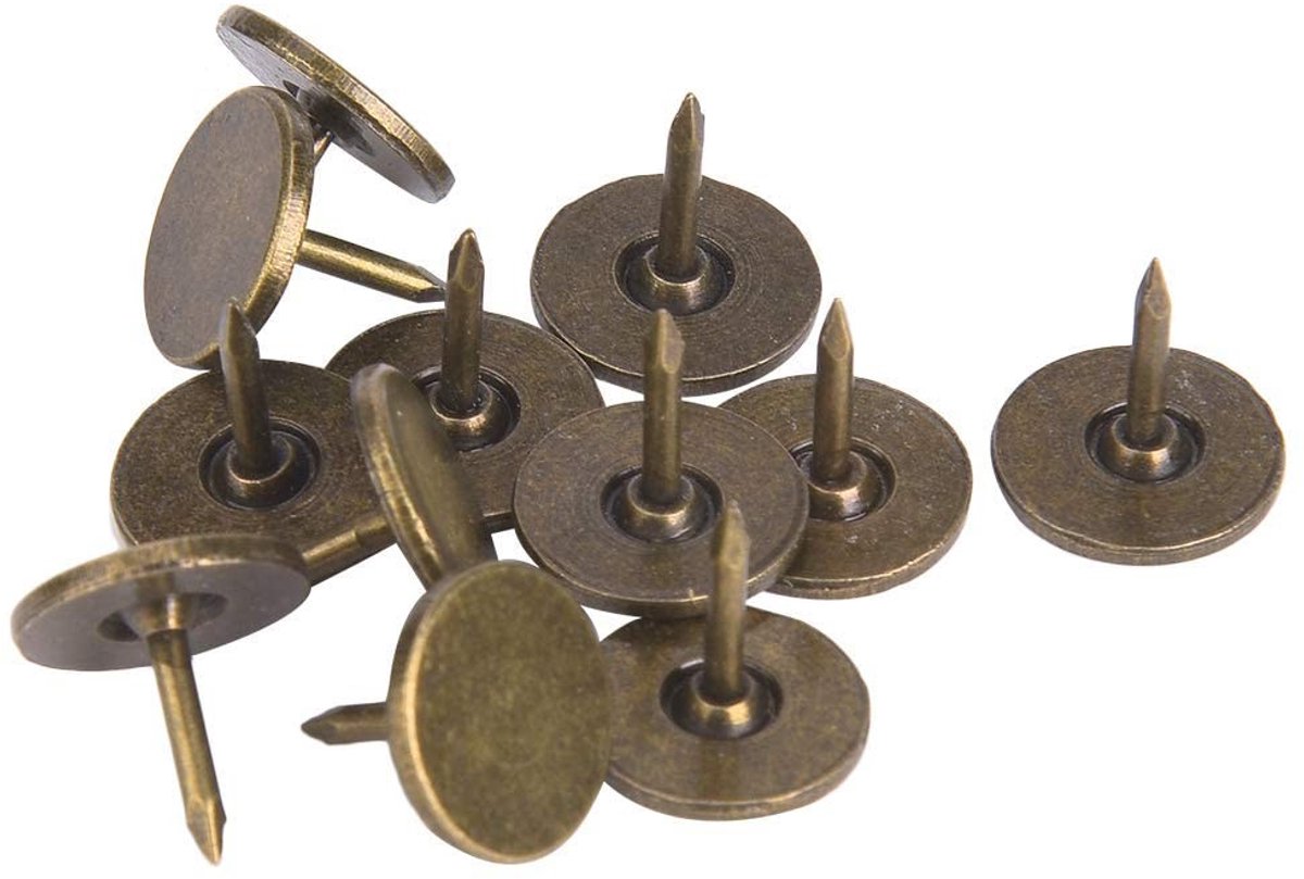 Dailygoods- Kopspijkers 100 Stuks - Bekledingsspijkers - Antieke Stijl - Duurzaam Ijzer - Platte Kop - Decoratie Accessoires - Bekledingsnagels