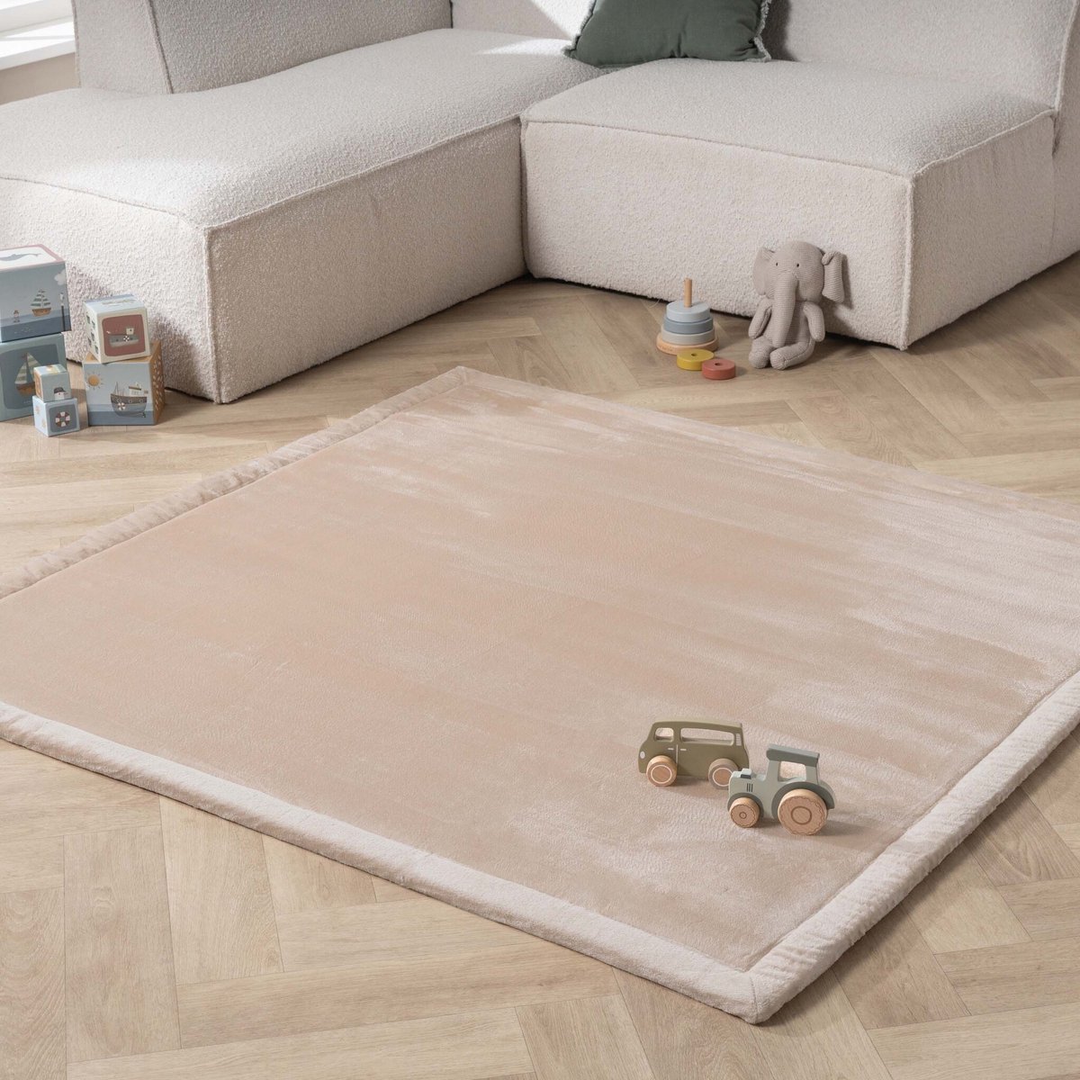 Little Olly Vierkante speelmat - Jip Beige - 120x120cm