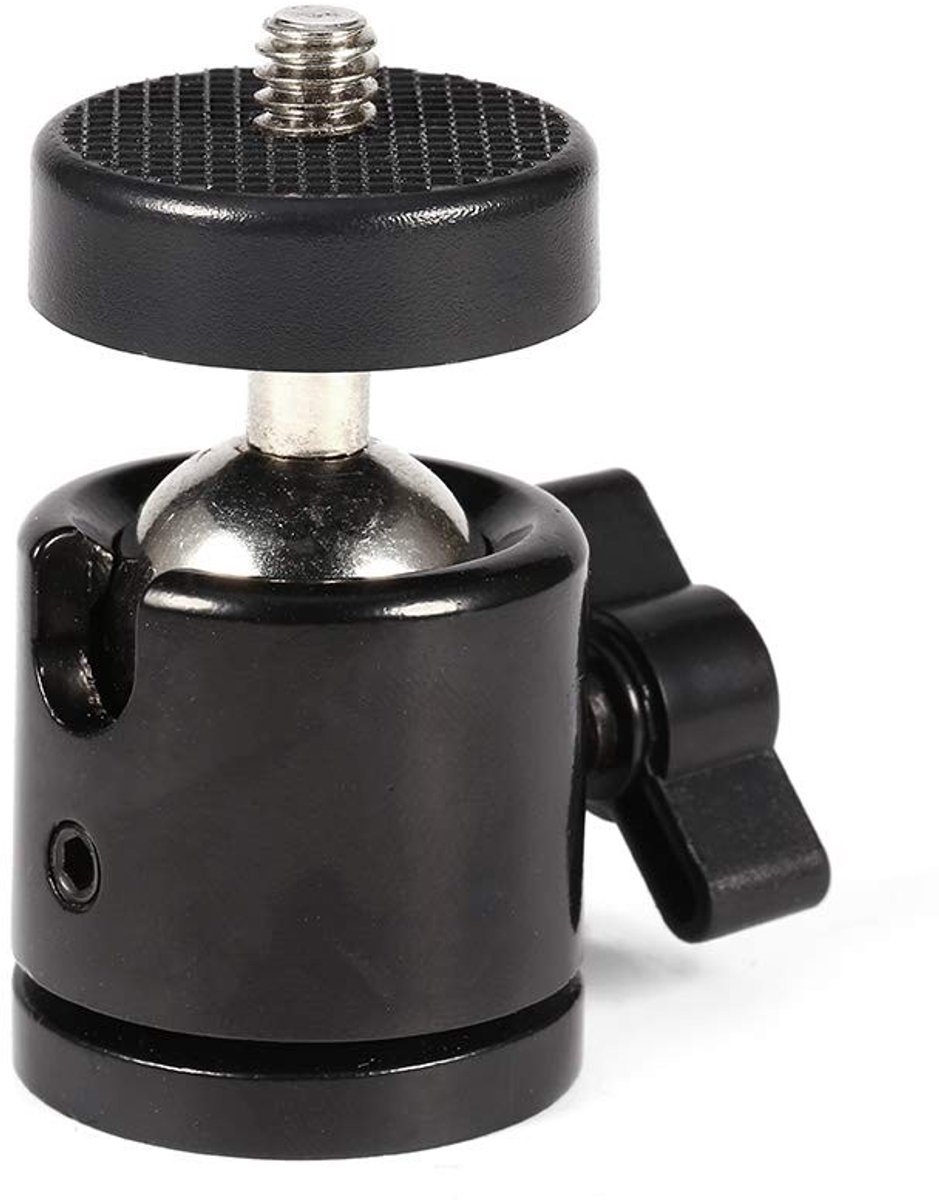 Dailygoods- Ball Head 360° Rotatie - Beugel Mount - Camera Statief - Flitshouder - Metaal - Max. Belastbaarheid 2,5 kg - Statiefkop