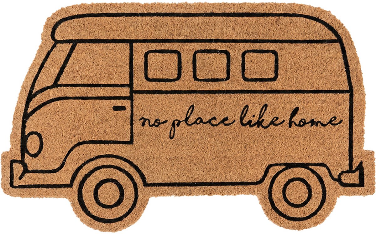 Clayre & Eef Deurmat Bruin Kokos Auto