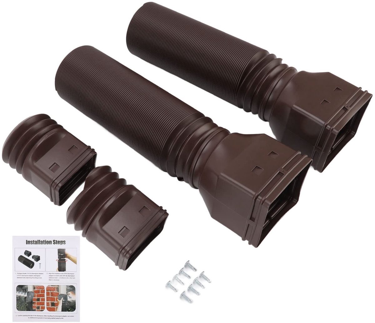 Dailygoods- Regengootverlenging Universeel - Flexibel - Telescopische Verlengingen - Afvoerpijp - Drainageaansluiting - PE/ABS Materiaal