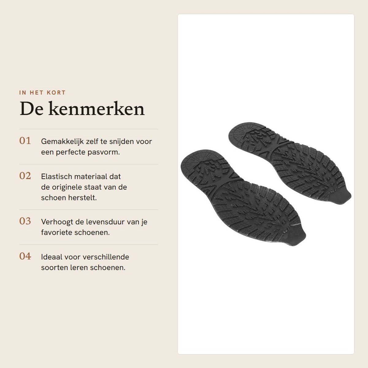 Dailygoods- Schoenzoolreparatierubber Antislip - Snijbaar - Doe-het-zelf - Leren Schoenen - Elastisch - Zwart 41-44 - Schoenreparatie