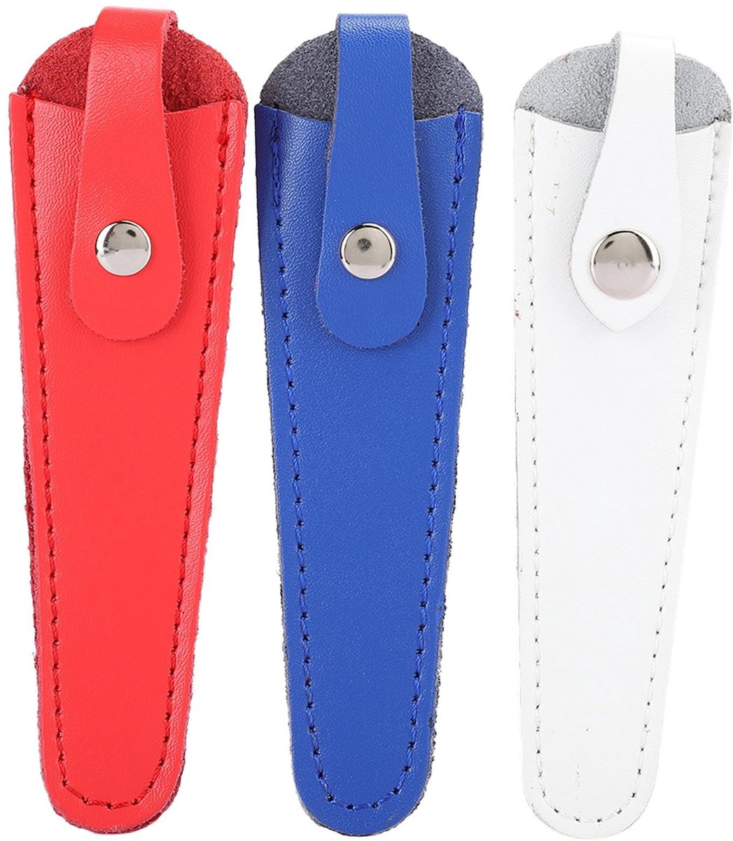 Haarschaartas voor kappers, 3 stuks, professioneel en draagbaar, van PU-leer.