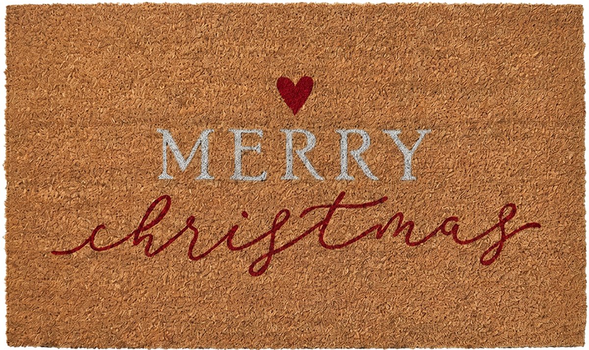 Clayre & Eef Deurmat Bruin Kokos Kerst