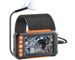 Endoscope Camera with Light, Dual Lens Borescope with Semi-Rigid Cable, 10m Screen 1080P Inspection Camera, 8 + 1 LED Lights, 4X Zoom, IP67 Waterproof Snake Camera for Auto, Plumbing