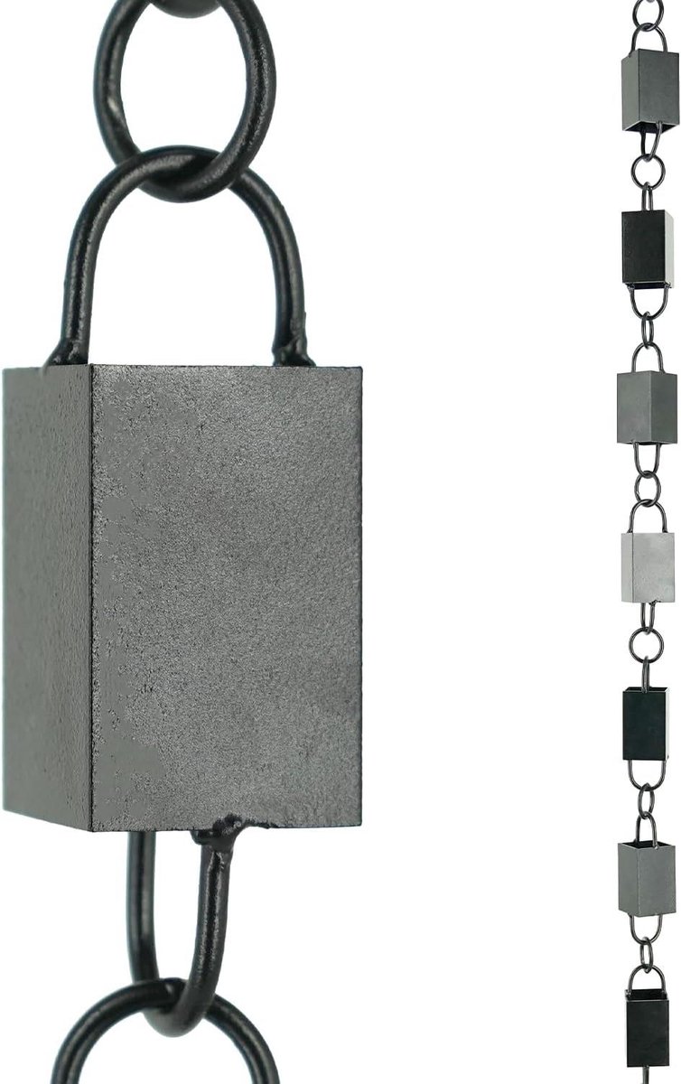 Regenvanger Ketting Outdoor Regenkettingen Aluminium-Hangende Regenkettingen 3.2-26.2FT Decoratieve Ketting Vervanging Downpipe Met Houder, Haak Voor Dakgoten Roterende Ketting,4m(13.1ft)