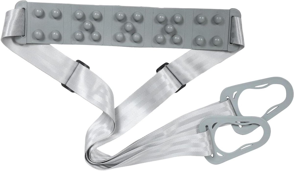 Loopband Massageband - Taille Trimmer - Fitness Ondersteuning - Dynamische Vibratiestanden - 220 x 10 x 7.5cm - Grijs