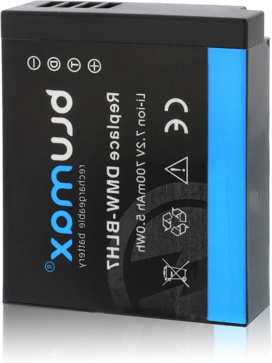 Camera Accu - Reservebatterij Oplaadbare Batterij - Fotograferen - High-end Li-ion cellen - 700mAh 7.2V - Zwart