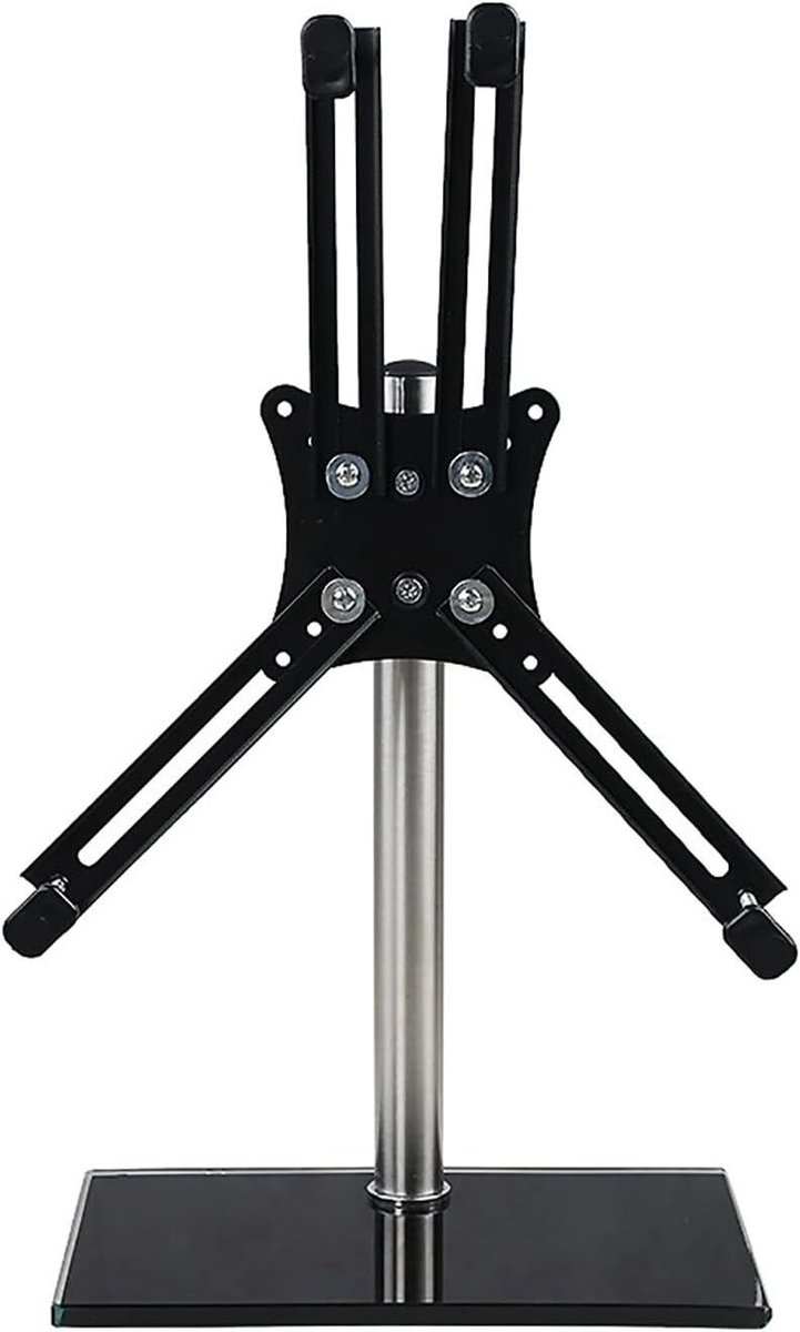 TV Standaard - Tafelblad Basis - Scherm Plaatsen - Volledig Verstelbaar - 15-27 Inch - Zwart