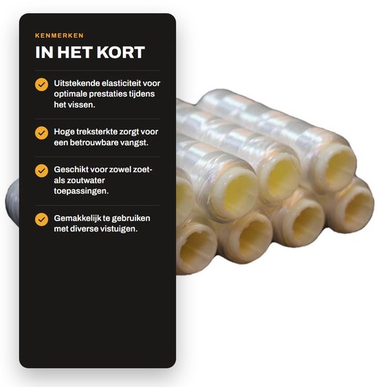 Dailygoods- Vislijn 0,2 mm 200 m - Hoge Treksterkte - Nylon - Elastisch - Slijtvast - Duurzaam - Vissnoer van Dailygoods — afbeelding 2