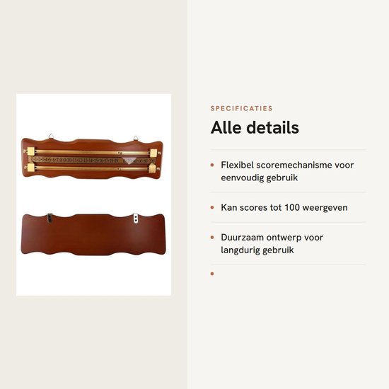Dailygoods- Biljart Scorebord Flexibel Schuifsysteem - Poolspel/Scorer - Snooker - Duurzaam - Thuisclubgebruik - Tot 100 Punten van Dailygoods — afbeelding 2