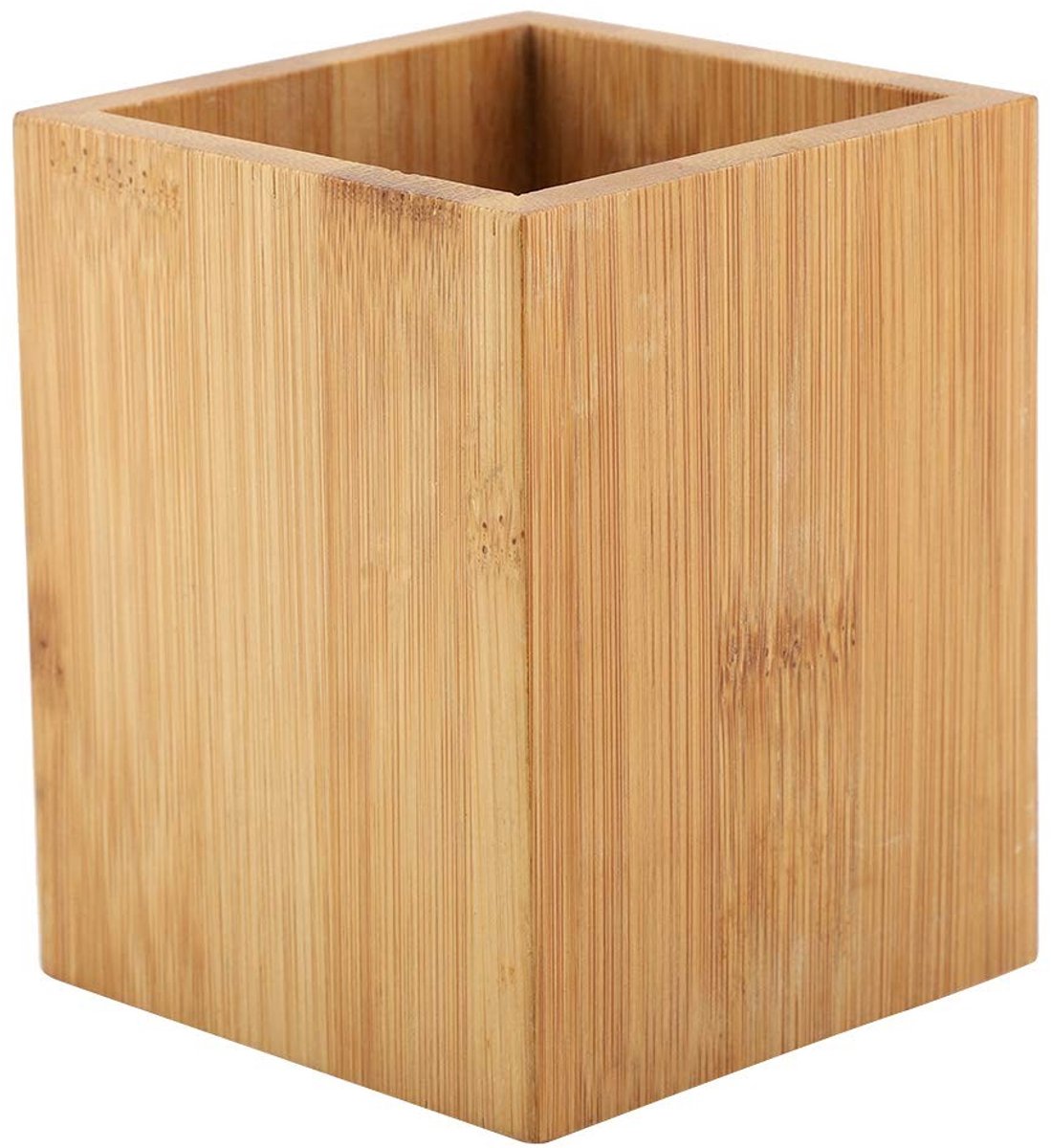 Dailygoods- Pennenhouder Hoogwaardige Bamboo - Bureau Organizer - Desk Organizer - Pennenbakje - School/Office - 8 x 8 x 10 cm - Milieuvriendelijk - Pennenorganizer