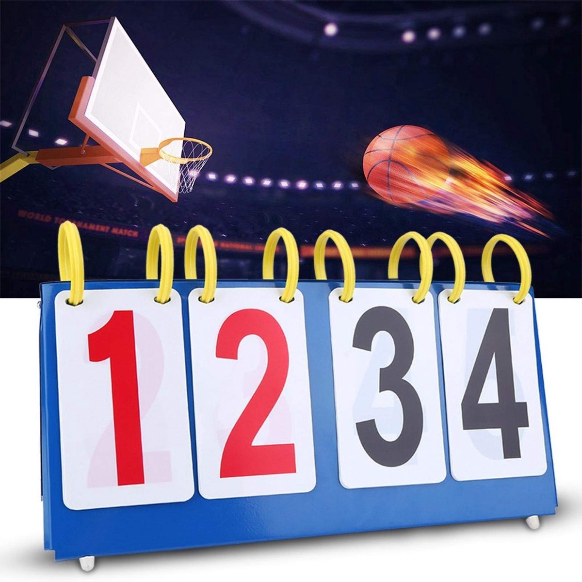 Dailygoods- Scorebord 3/4-cijferig - Duurzaam PVC - Waterdicht - Tafeltennis/Basketbal - Lichtgewicht - Afmetingen 26x17,5 cm / 37x17,5 cm - Sportscorebord