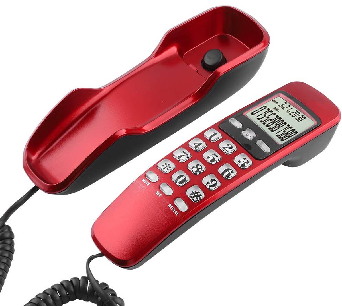 Dailygoods- Bureautelefoon Grote Knop - Multifunctionele Telefoon - Nummerherkenning - LCD-scherm - 38 Inkomende Herinneringen - Schokbestendig - Vaste Telefoon