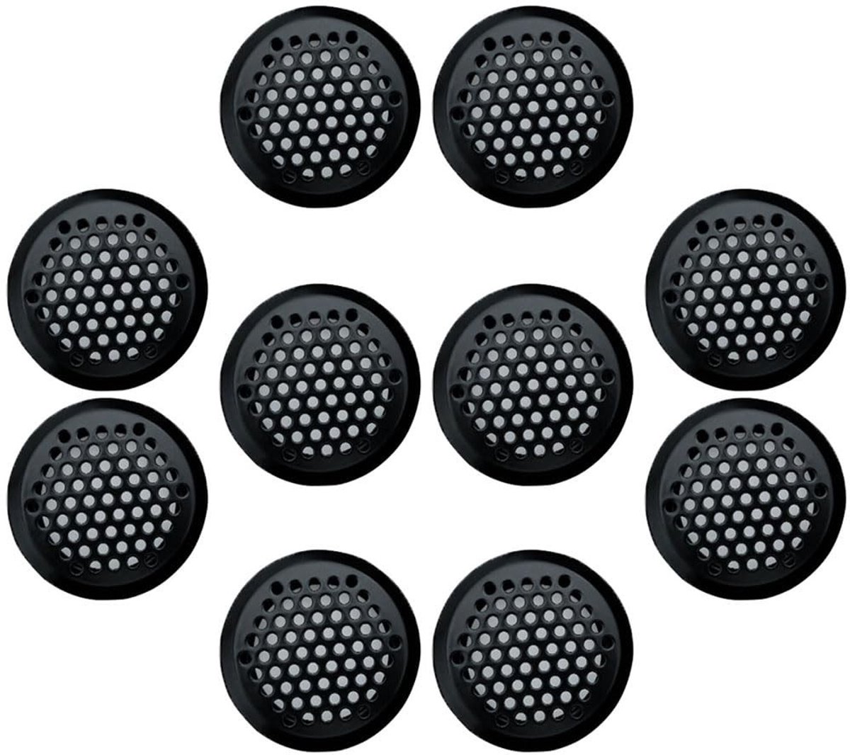Dailygoods- Ventilatierooster Roestvrij Staal - 10 Stuks - Afsluitbaar - Kastventilatie - Insectenwerend - Corrosiebestendig - Ventilatieafdekking