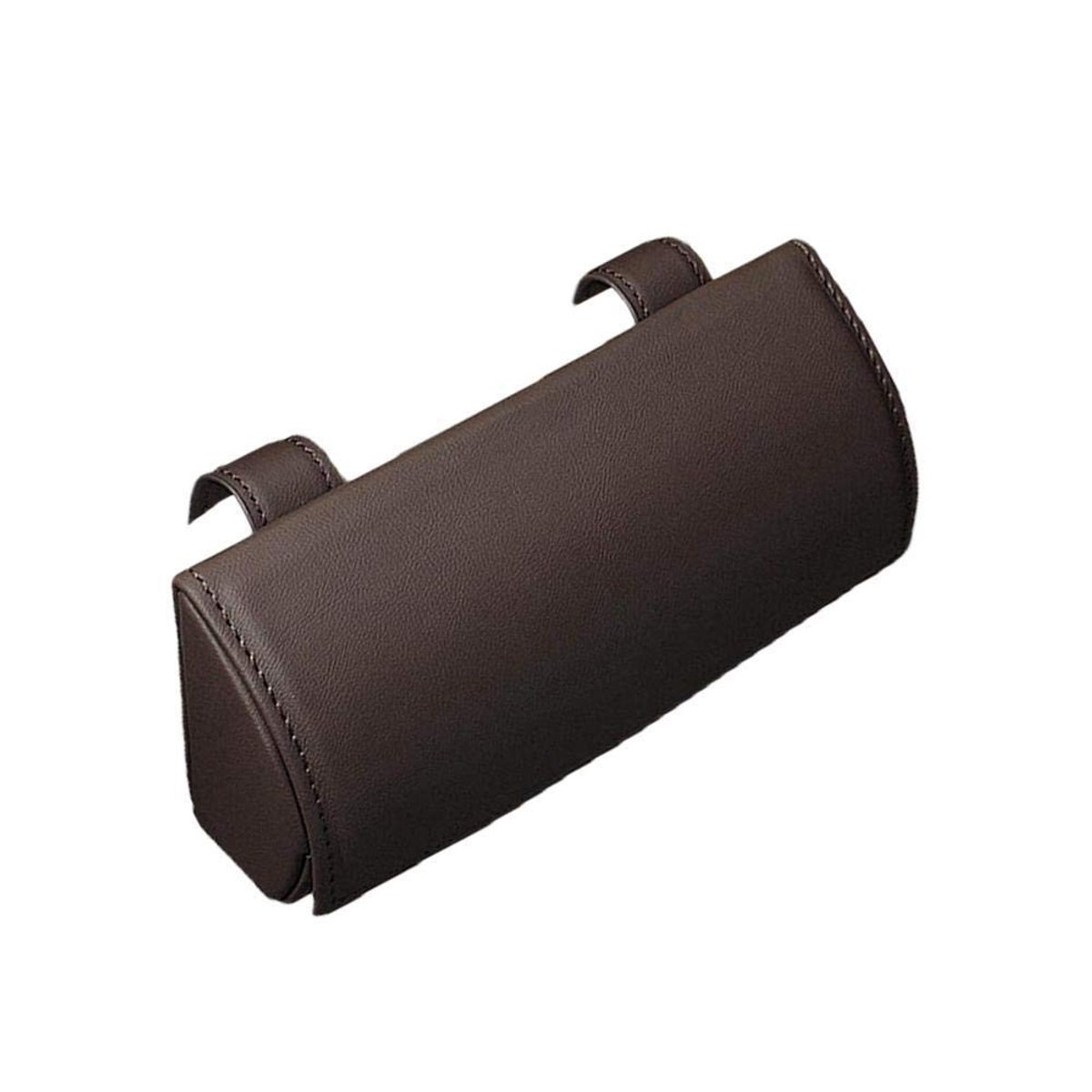 Dailygoody - PU Lederen Auto Zonnebrilhouder - Bescherming voor Zonnebril - Bruin - Organizer voor Accessoires - Geschikt voor SUV en Truck