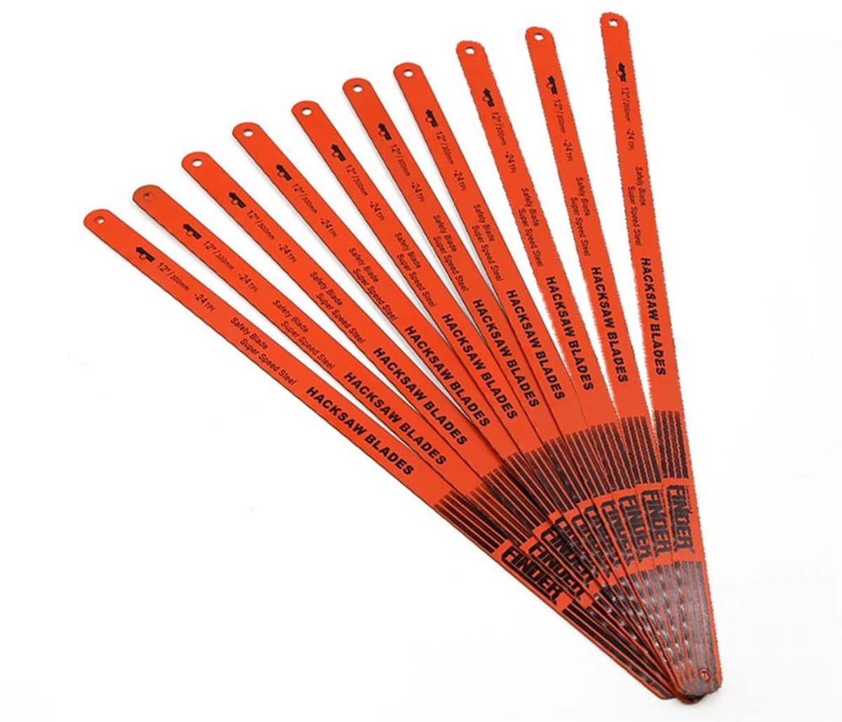 Dailygoods- IJzerzaagbladen 300 mm 24 Tanden - Vervangende Bladen - Hoge Snelheid Staal - Universeel Zaagblad - Voor Hout/PVC/Zacht Metaal - 10 Stuks - Zaagbladen