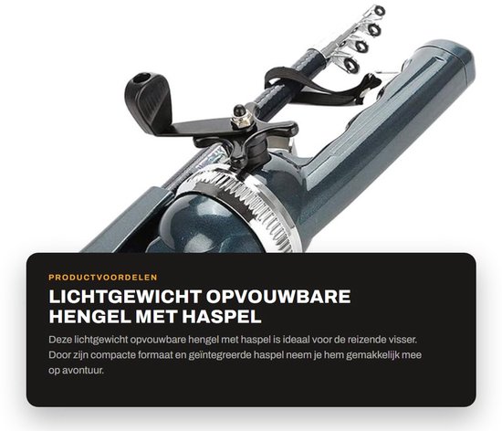 Dailygoods- Hengel lichtgewicht opvouwbaar - Hengelsport - Vaste hengel - Hengelhouder - Hengelsteun - Ergonomische handgreep antislip - Visstok van Dailygoods — afbeelding 4