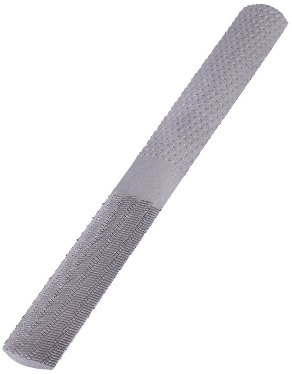 Dailygoods- Platterasp 4-weg - Staal - Houtbewerking - Metaalbewerking - Handgereedschap - Afmetingen 200 x 23 x 6 mm - Rasp
