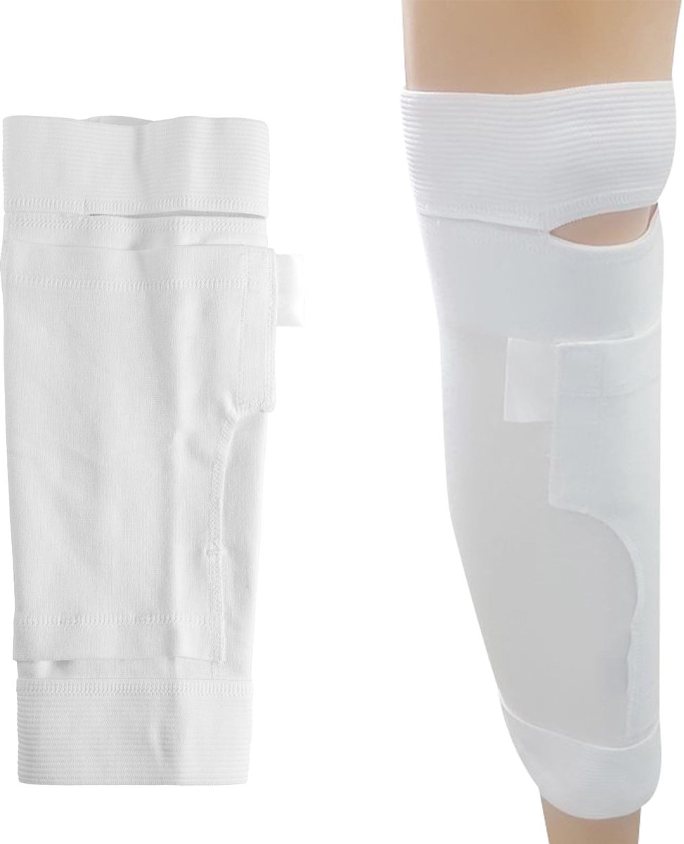 Dailygoods- Beenzak met riem - Rekbare Beenzakhouder - Urinezakhouder/Catheterhouder - Ademend Katoen - Maat M - Machinewasbaar - Urinezak