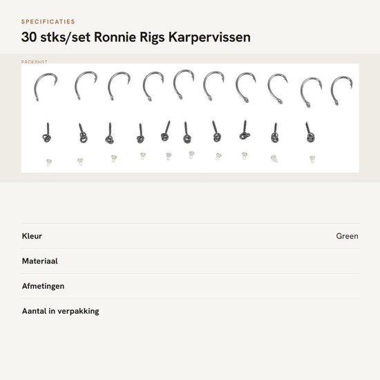Karpervissen Ronnie Rig Haak Aas Set, Vissen Haken, Karpervissen Accessoire, Eenvoudige Verbinding met Haken, Stoppers voor Karpervissen Accessoires van Merkloos — afbeelding 5