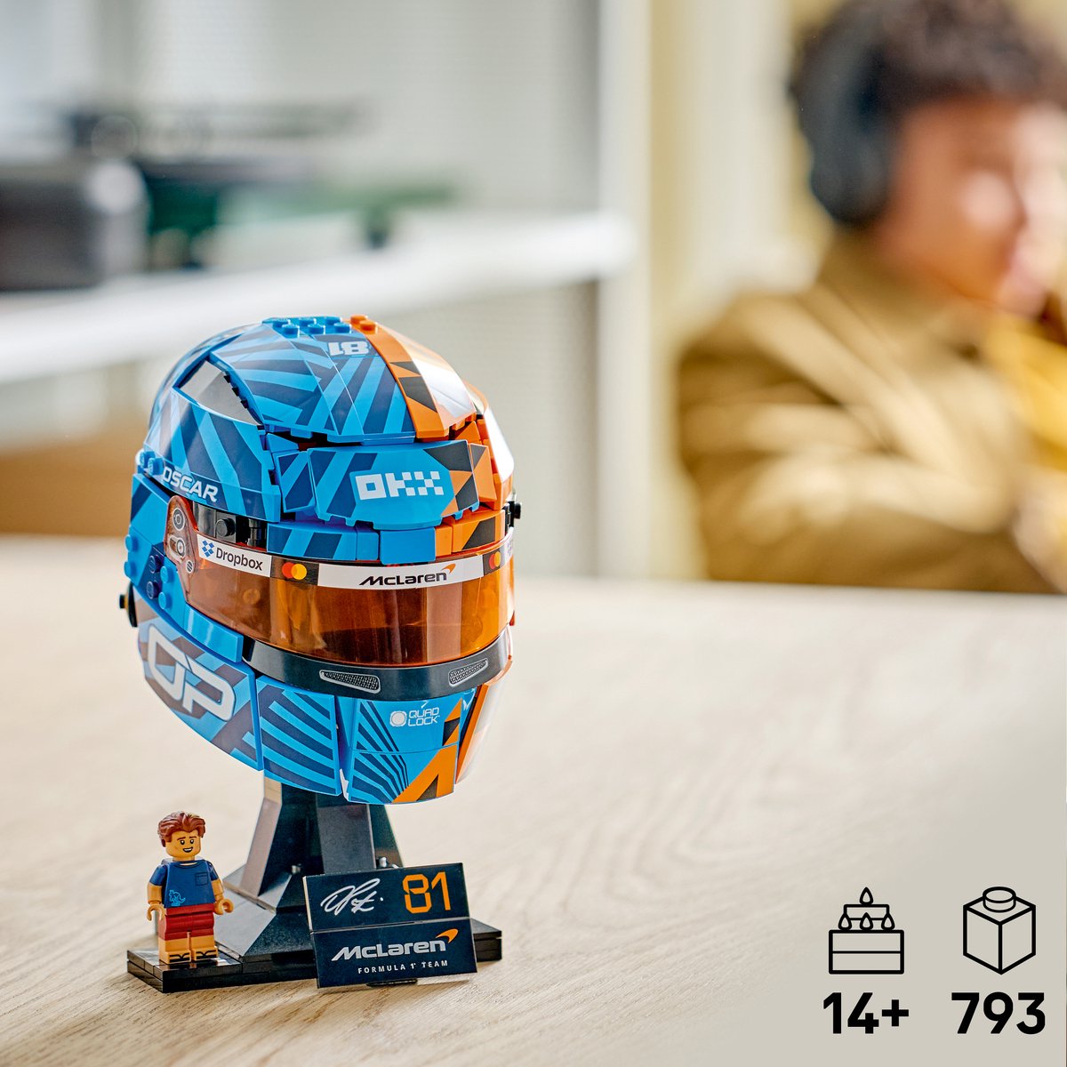LEGO Editions McLaren Mastercard F1 Team Helm van Oscar Piastri Bouwpakket voor Kinderen 43017 — afbeelding 3