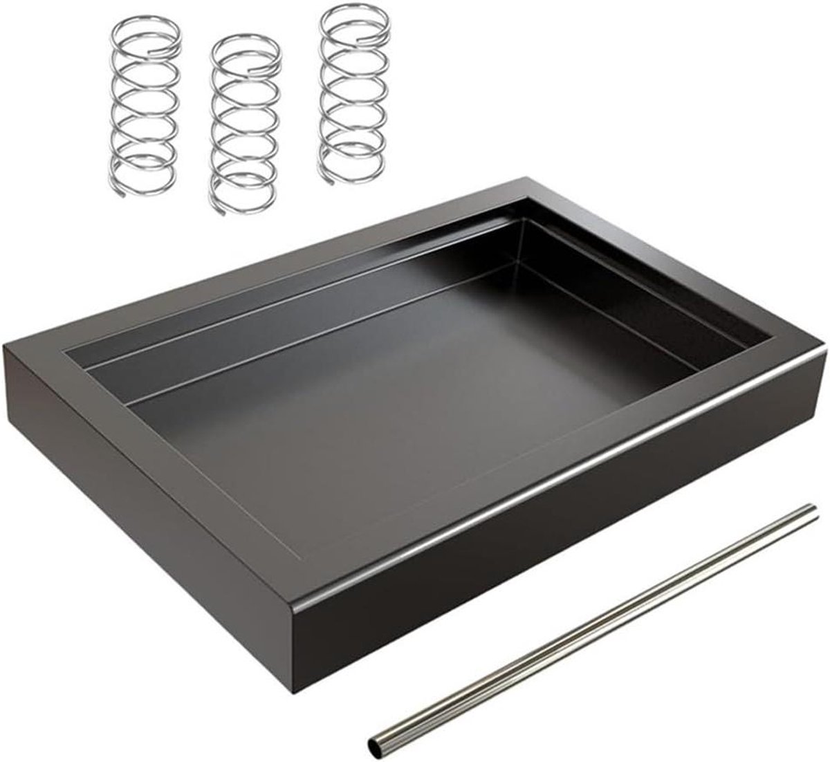 Lage Drip Tray Espresso Accessoires Koffie Bereiden Verstelbare Drukveren 20 x 10 x 10 cm Zwart