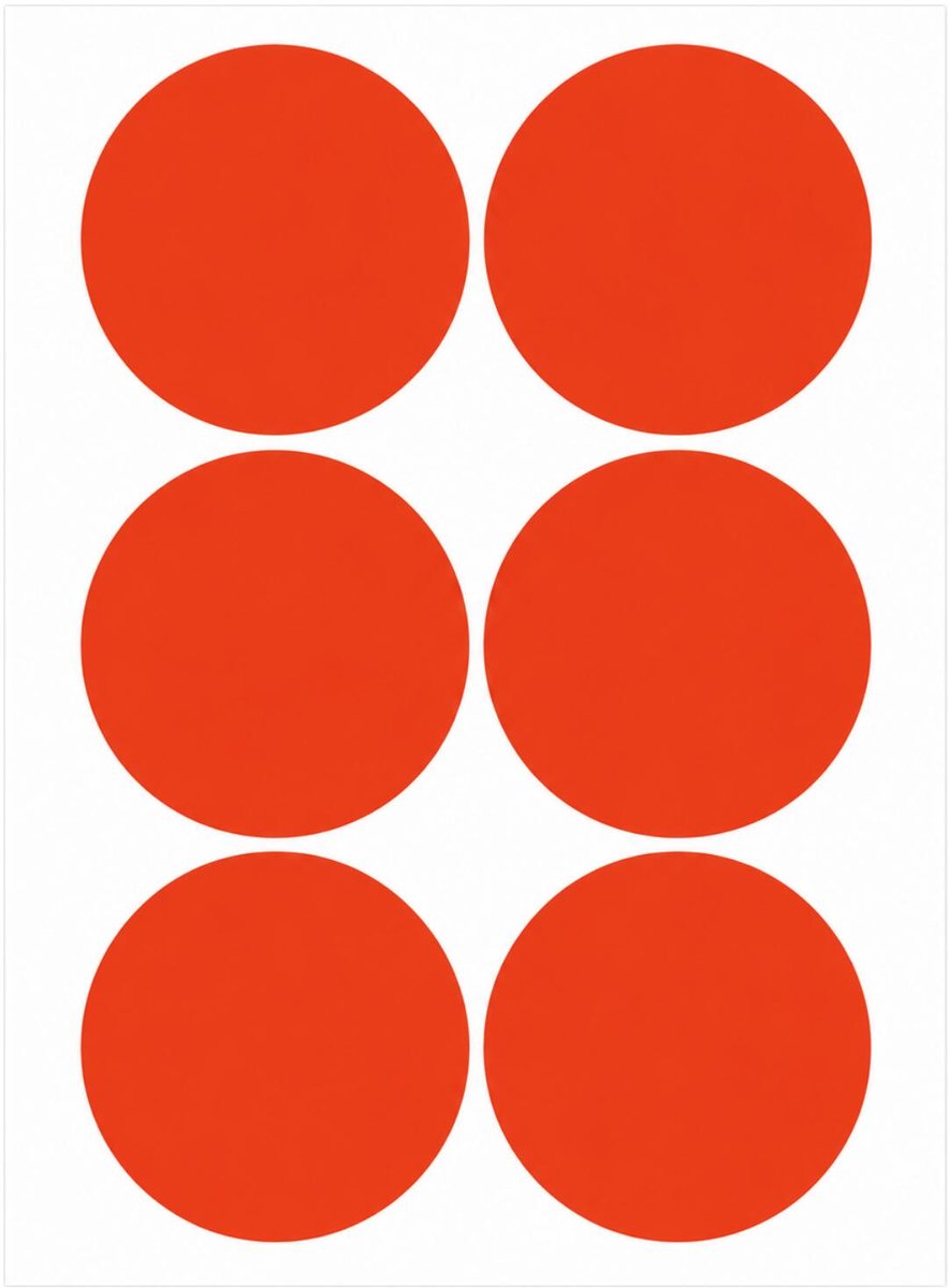 Herma weckpot stickers - rood - rond - D50 mm - 144x stickers - etiketten - markeren / organiseren