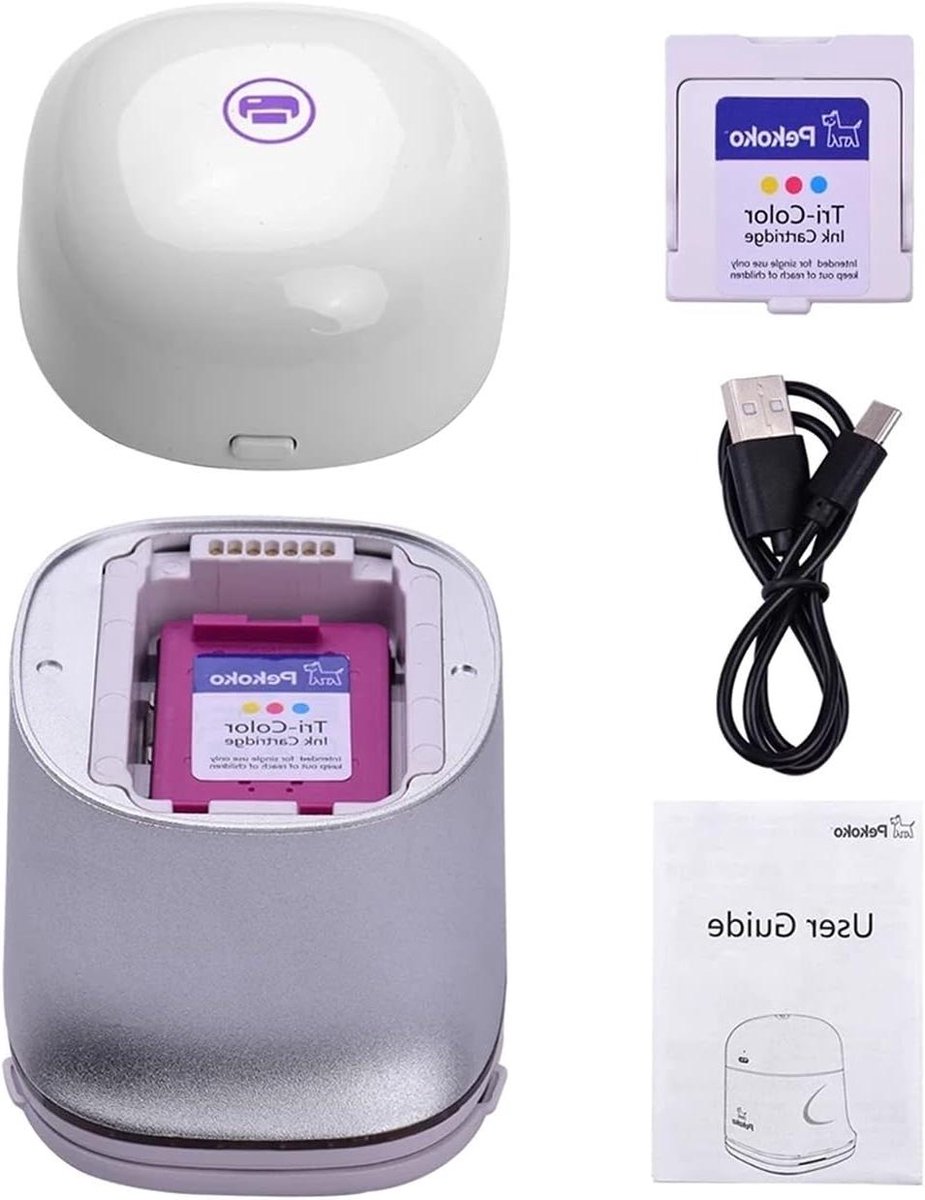 Handbediende inkjetprinter - Draagbare mini printer - Snel printen overal - Kleur printen op diverse materialen - 14mm afdrukhoogte - Zwart
