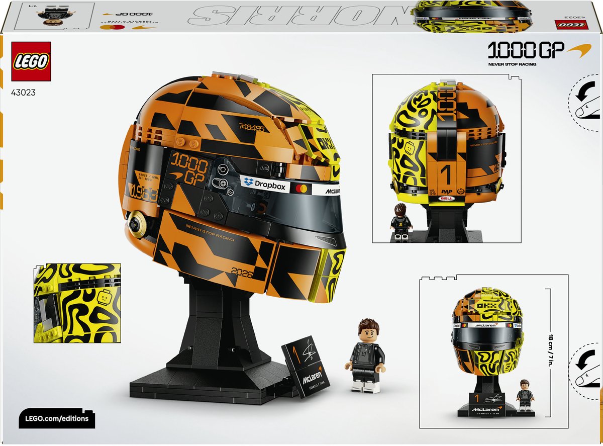 LEGO Editions McLaren Mastercard F1 Team Helm van Lando Norris Bouwpakket voor Kinderen 43023 — afbeelding 8