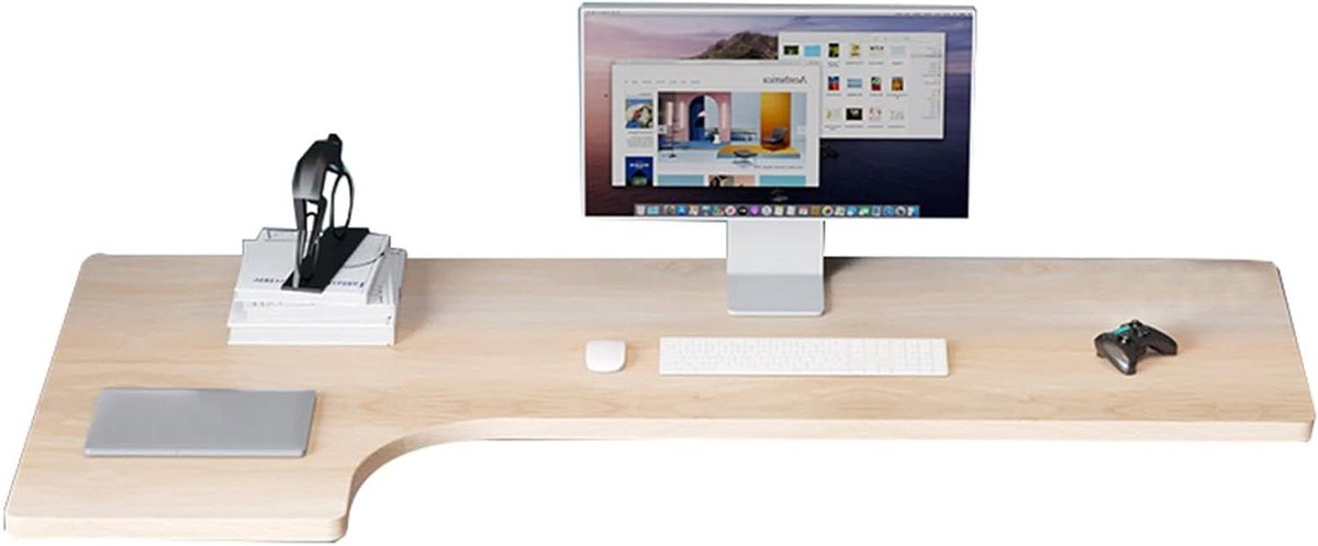 Wandbureau Opklapbaar - Opklaptafel Bureau - Ruimte Besparen - Met Afgeronde Hoeken - 60 x 40 cm - Walnoot
