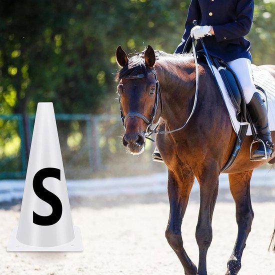 Trainingskegels Set - Paardensport Kegels - Dressuur Training - Met Letters - 32 cm Hoog - Meerdere Kleuren — afbeelding 4