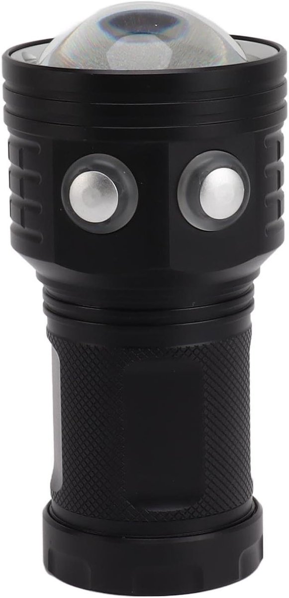 Duiklamp Onderwater - Videolicht Zaklamp - Onderwaterfotografie - 10000 Lumen - 100 meter diep - Zwart