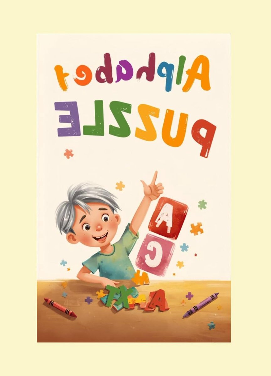 Alfabet Puzzelboek - Leerboek Letters - Kinderen Leren - Print Kleur Knip - 72 Pagina's - Niet Van Toepassing