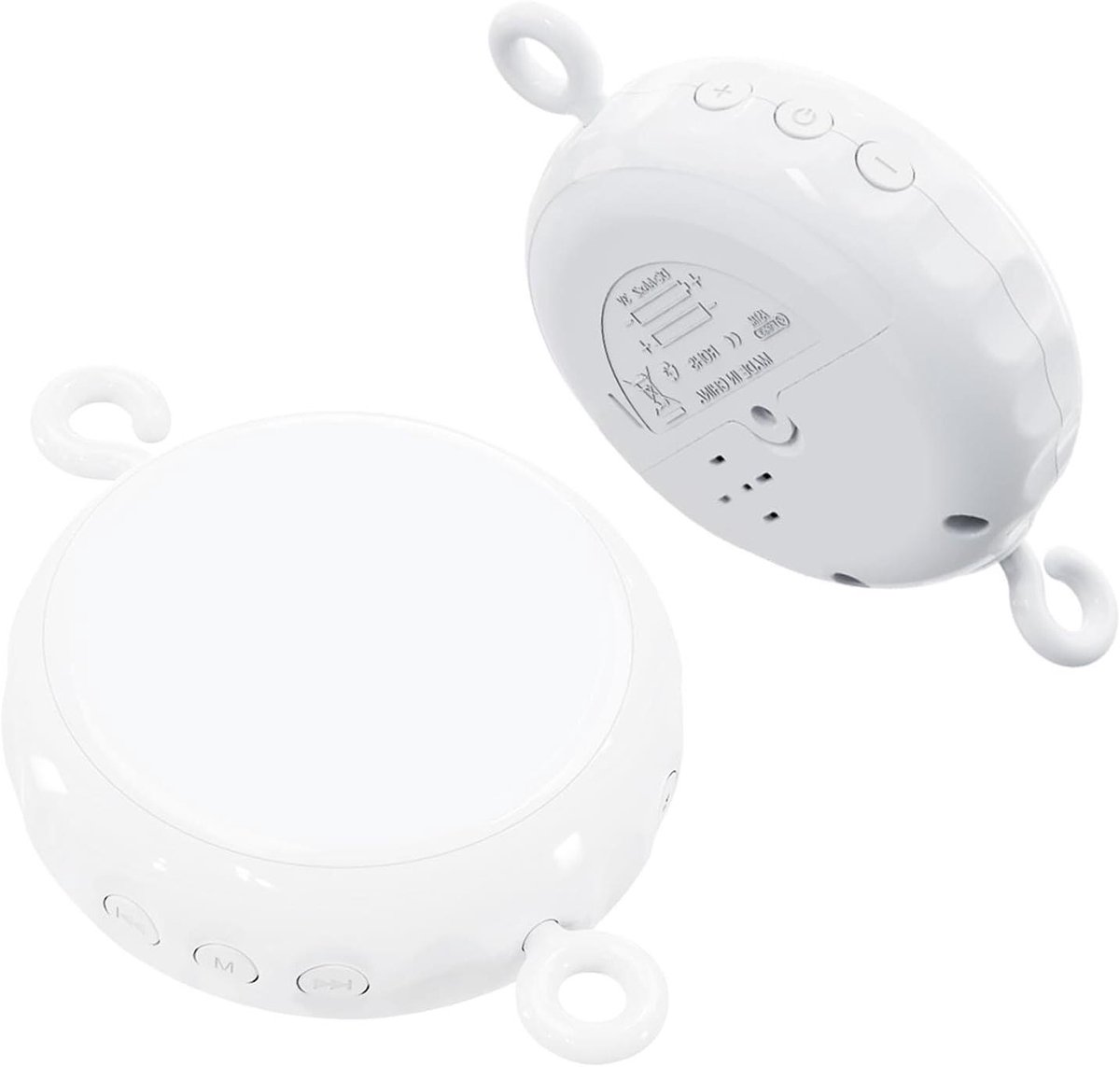Muziekdoos Kinderen - Draaiende Mobiel - Rustige Slaap - 3 Speelmodi - 13 cm - Wit