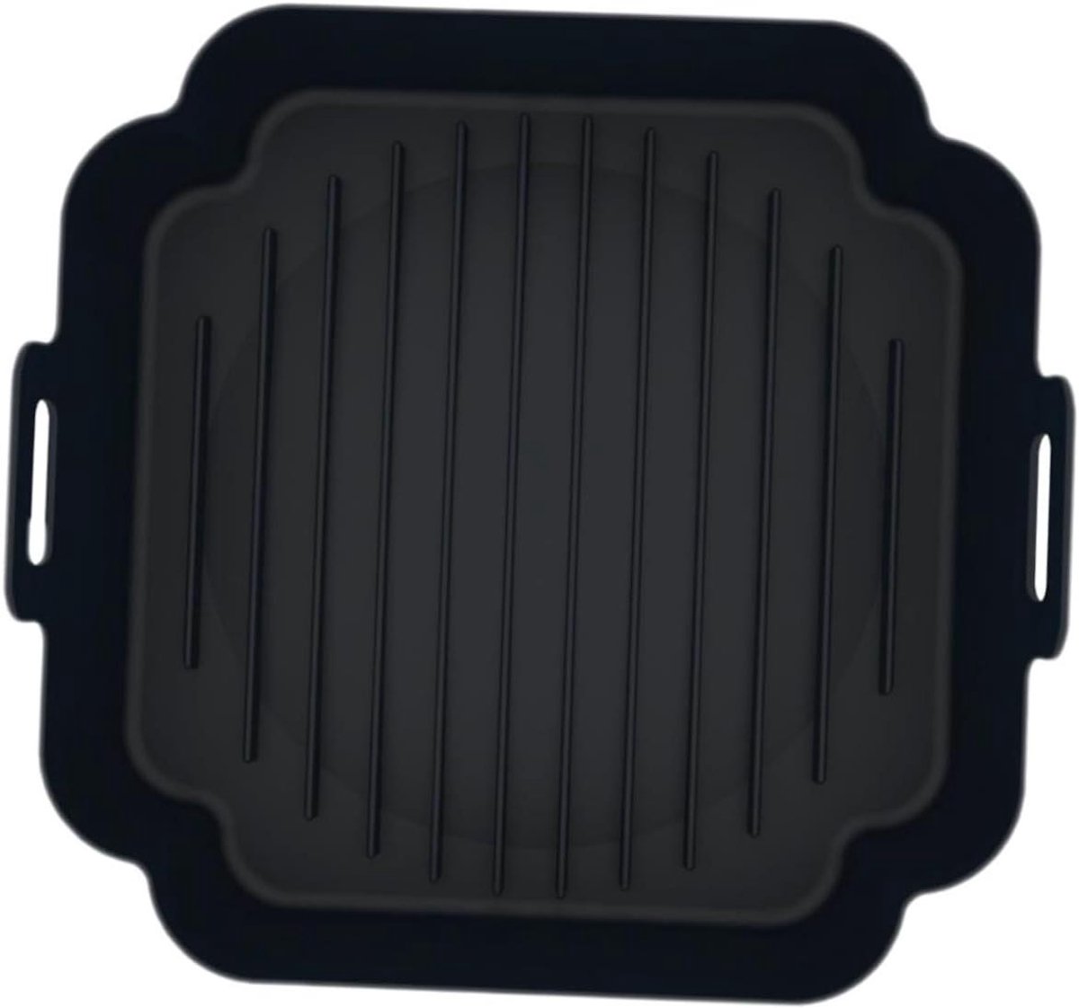 Siliconen Bakvorm - Airfryer Mand - Gemakkelijk Bakken - Antiaanbaklaag - 21.5 cm - Zwart