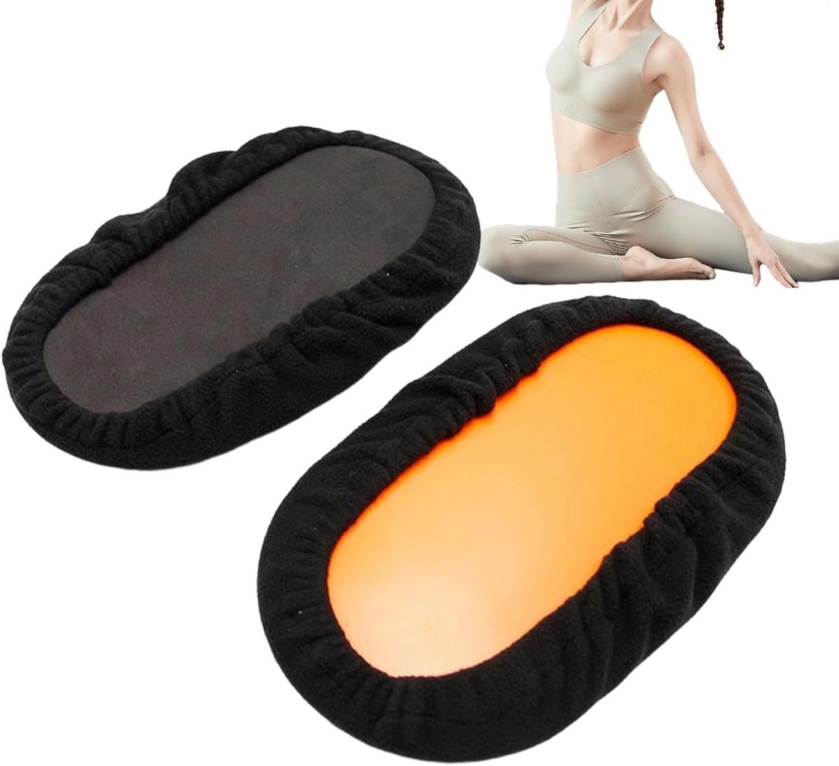 Fitness Schuifschijven - Oefening Gliders - Core Training - Dubbelzijdig Gebruik - 235 x 135 cm - Zwart
