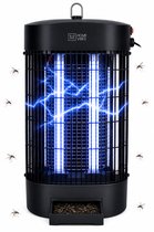 Home Vibes® Muggenlamp voor Binnen - Met Opvangbak - Elektrische Insectenlamp 50m² – 2500V – Moderne Vliegenlamp – Vliegenvanger - Ophangbaar - 9W – Aan/Uit Knop - Zwart